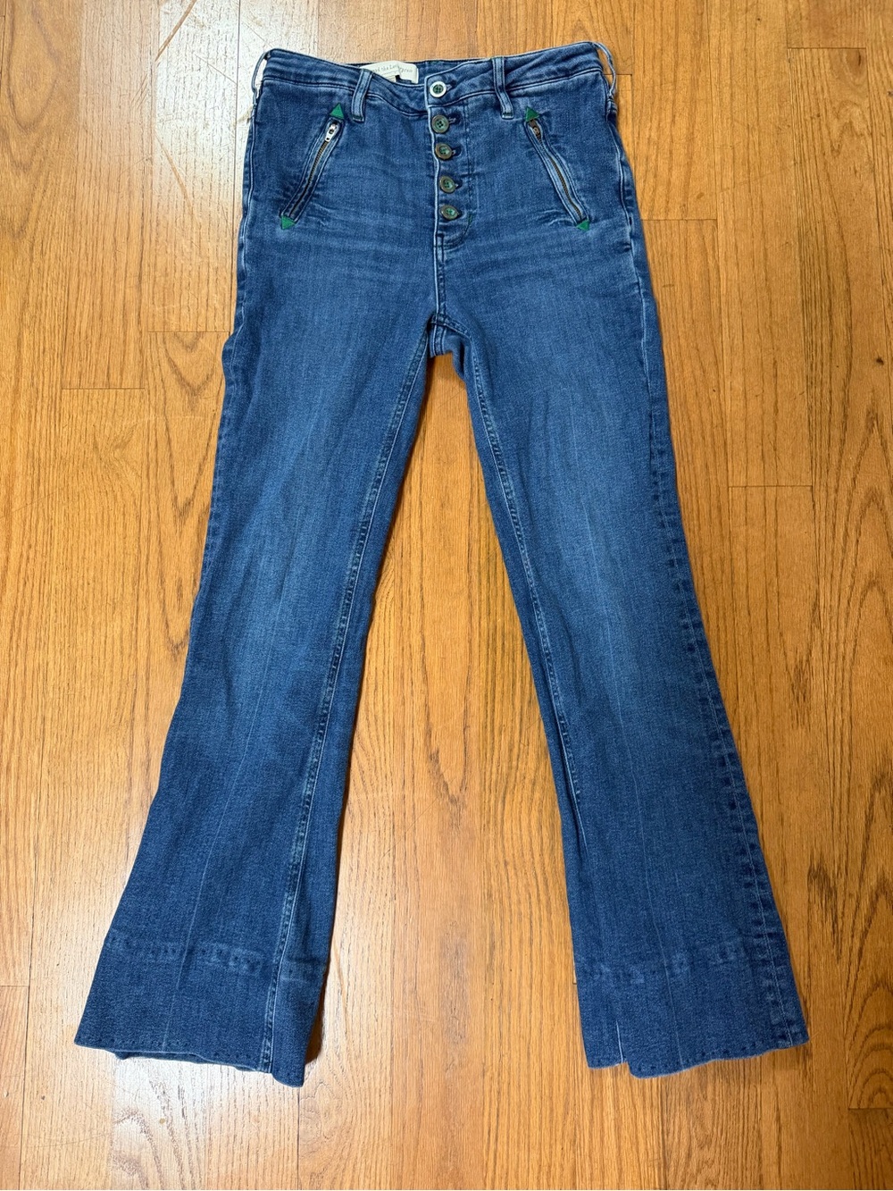 Anthropologie Pilcro and the Letterpress Button-Fly High-Rise Bootcut Jean, 28